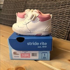 Stride Rite Pink and White Baby Walkers